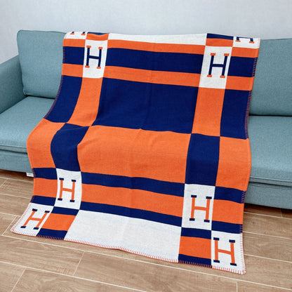 letter H, blanket, nap, air-conditioned room, blanket, car camping, sofa, cashmere blanket