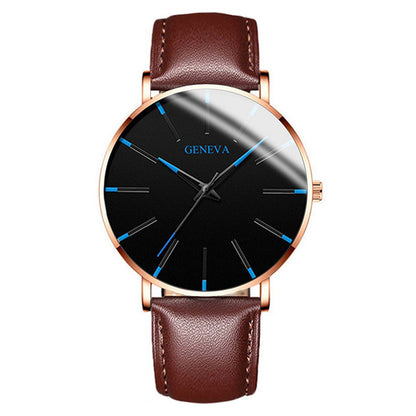 fashion blue needle men's watch men's watch quartz watch mesh belt spot one piece