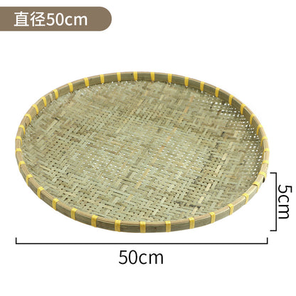 Drying basket, handmade bamboo dustpan, bamboo plaque tray, bamboo weaving product, farmhouse washing decoration, drainage sieve, fruit basket