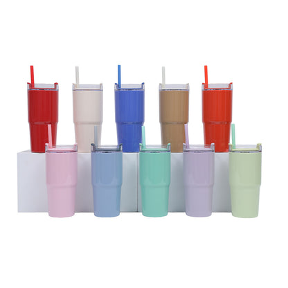 New hand-held car car mug Ice Fighter Cup mini thermos mug female high value cute stainless steel thermos water cup