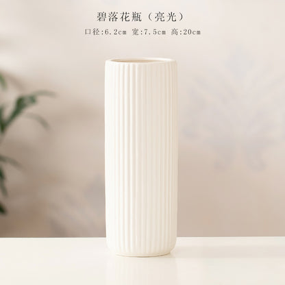 popular ceramic vase creative home living room white hydroponic flower ware Nordic dried flower arrangement decorative ornaments