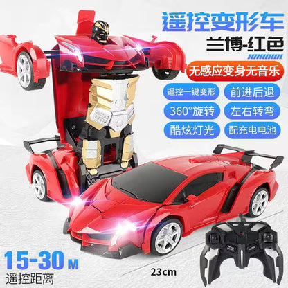 2.4G remote control deformation car King Kong racing charging remote control deformation car electric remote control car toy car