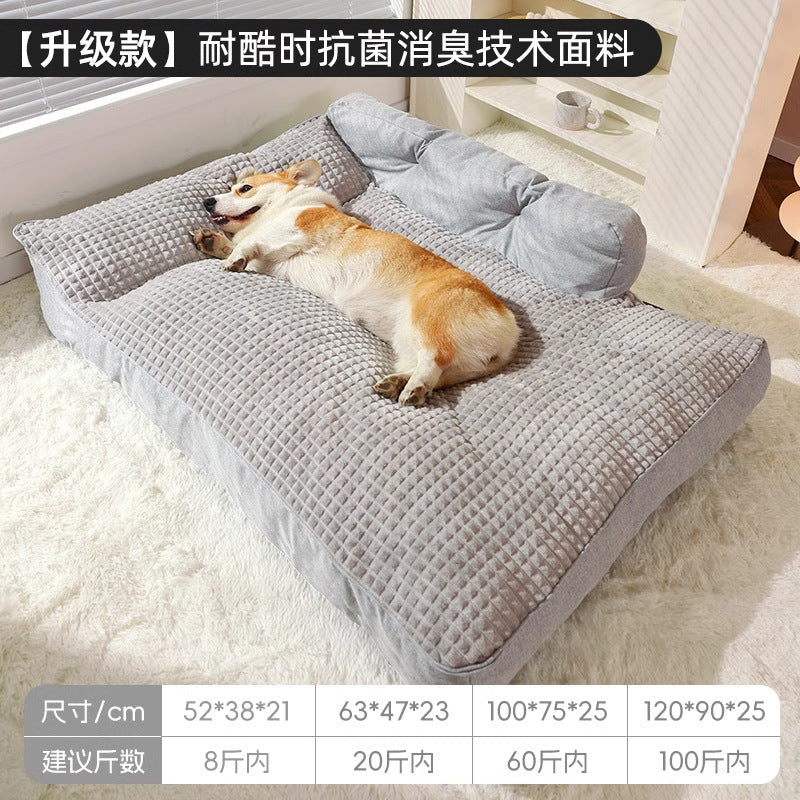 The kennel is universal for all seasons, large dog sleeping mats, detachable and washable pet mats, winter dog beds, dog mats, and sleeping mats
