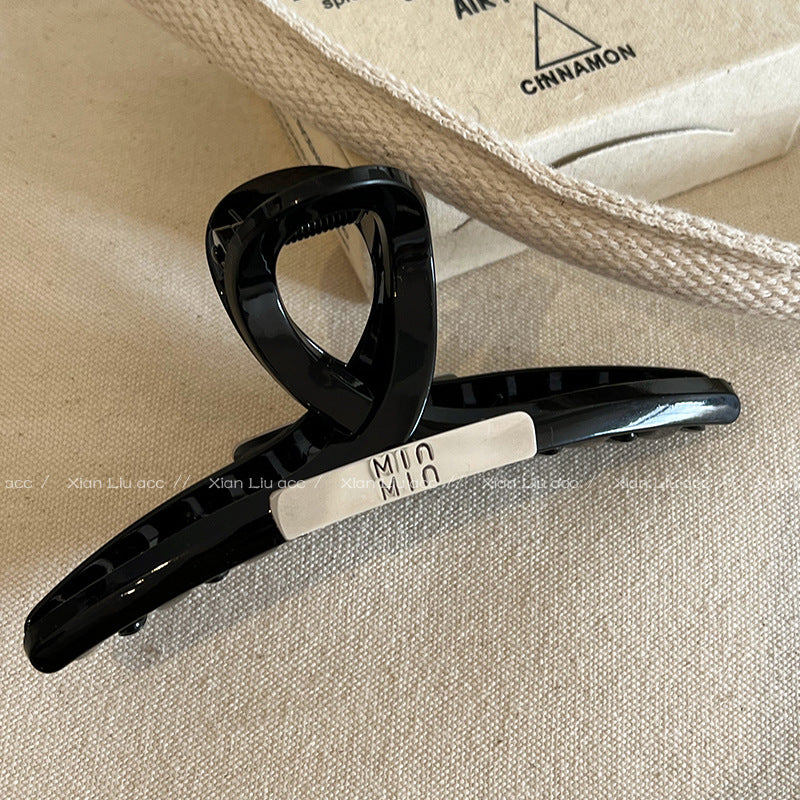 new spring and summer grab clip large shark clip is not loose sense of luxury, back of the head hair grip clip hair ornament women
