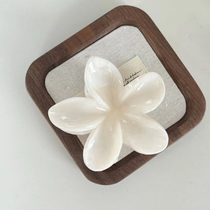 marbled grab clip Sweet and fresh frangipani hair clip Summer high-end shark hair clip