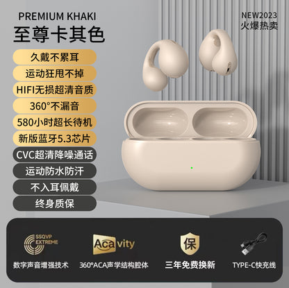 True bone conduction clip-on bluetooth headset wireless  binaural high-value, ultra-clear sound quality, ultra-long standby