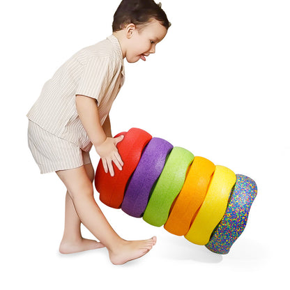 Children's Rainbow River Crossing Stone EPP Sensory Integration Training Equipment Stepping Stone Balance Training Bridge Stone Children's Toys