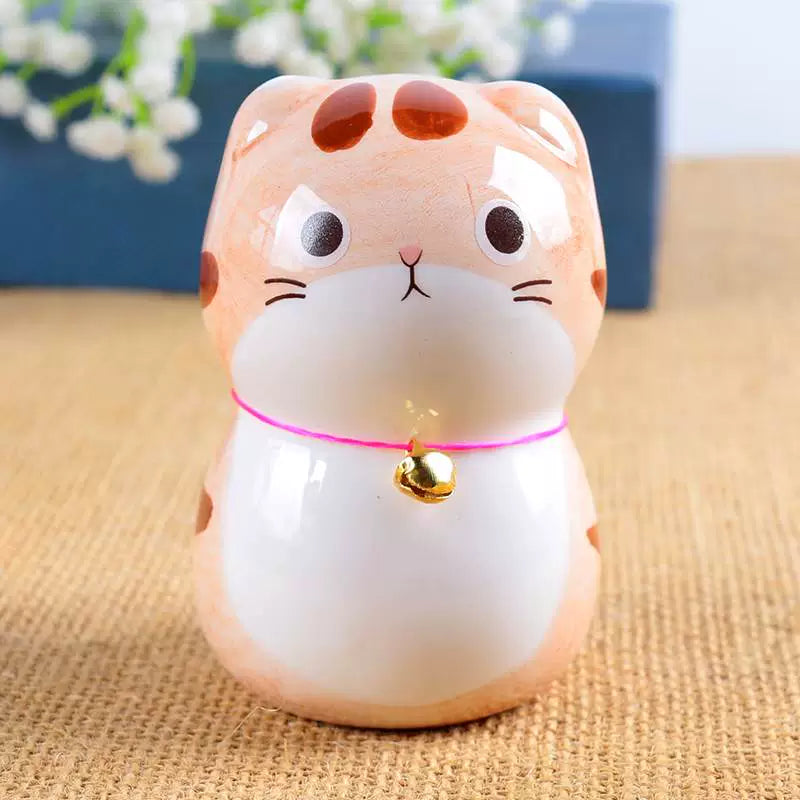 Ceramic Kitty Ornament Creative Home Decoration Handicraft Cute Desktop Birthday Gift Japanese Healing Object