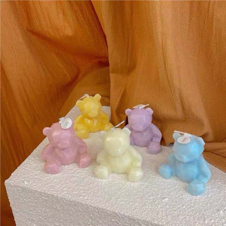 Bear scented candle spot handmade ins decoration creative gift box set cross-border birthday scented candle