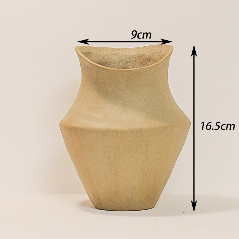 Simple plain ceramic vase, home decoration, living room, creative dining table, TV cabinet, B&B, dried flowers, flower arrangement