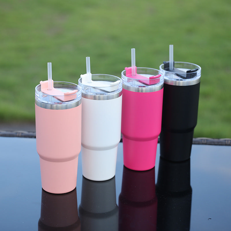 New hand-held car car mug Ice Fighter Cup mini thermos mug female high value cute stainless steel thermos water cup