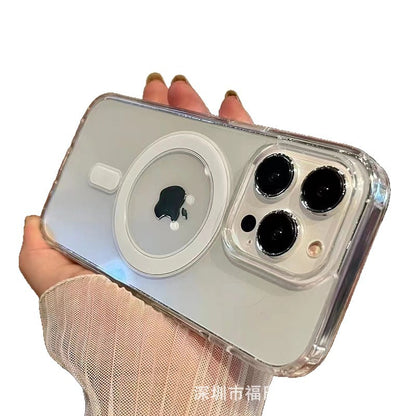 Applicable to Apple 17promax transparent magnetic phone case iphone17 protective case pro drop resistant 17Air17pm