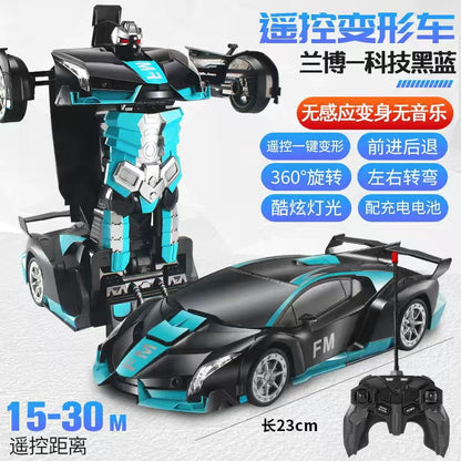 2.4G remote control deformation car King Kong racing charging remote control deformation car electric remote control car toy car