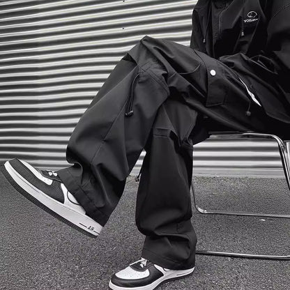 American high street cargo pants men's spring and autumn trendy brand outdoor performance pants straight large size casual long pants