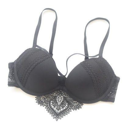 ✨ French Lace Push-Up Bra – Sexy Gathered Design for Small Bust, Anti-Sagging Support, Elegant Lingerie for Women