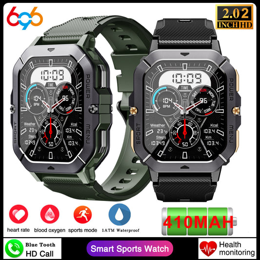 C28 smart watch 2.02 inch HD screen Bluetooth call rugged outdoor sports heart rate blood oxygen
