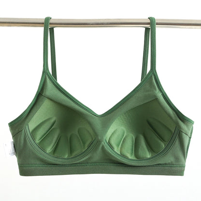 Broken code Qingmei back with chest pad bra one-piece sling tube top female anti-light bottoming student pure cotton underwear
