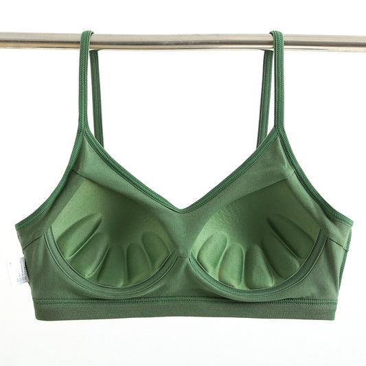 Broken code Qingmei back with chest pad bra one-piece sling tube top female anti-light bottoming student pure cotton underwear
