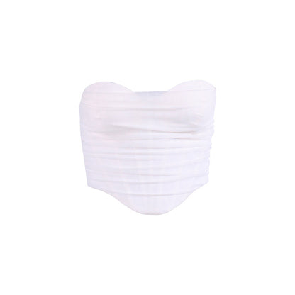 European and American Amazon popular style fishbone tube top top foreign trade women's fashion sexy mesh bra vest tube top
