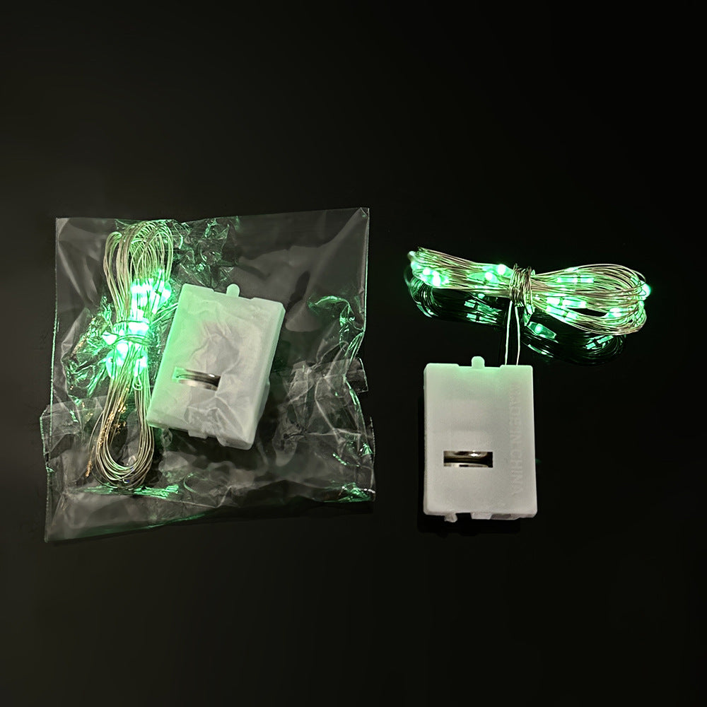 LED copper wire light string lights, three-gear LED small white box string lights, confession gift box, wave ball decoration, atmosphere layout