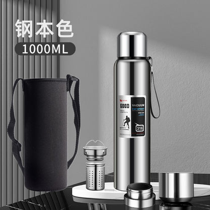 stainless steel thermos mug large capacity portable outdoor food grade vacuum car travel jug all-steel thermos mug