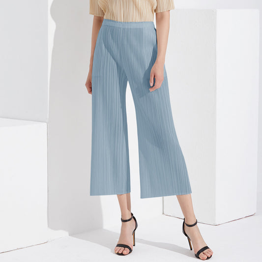 Loose pants ladies summer Miyake women's wear small wide-leg pants Japanese women's wear pleated pants casual pants women