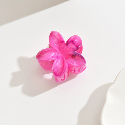 marbled grab clip Sweet and fresh frangipani hair clip Summer high-end shark hair clip