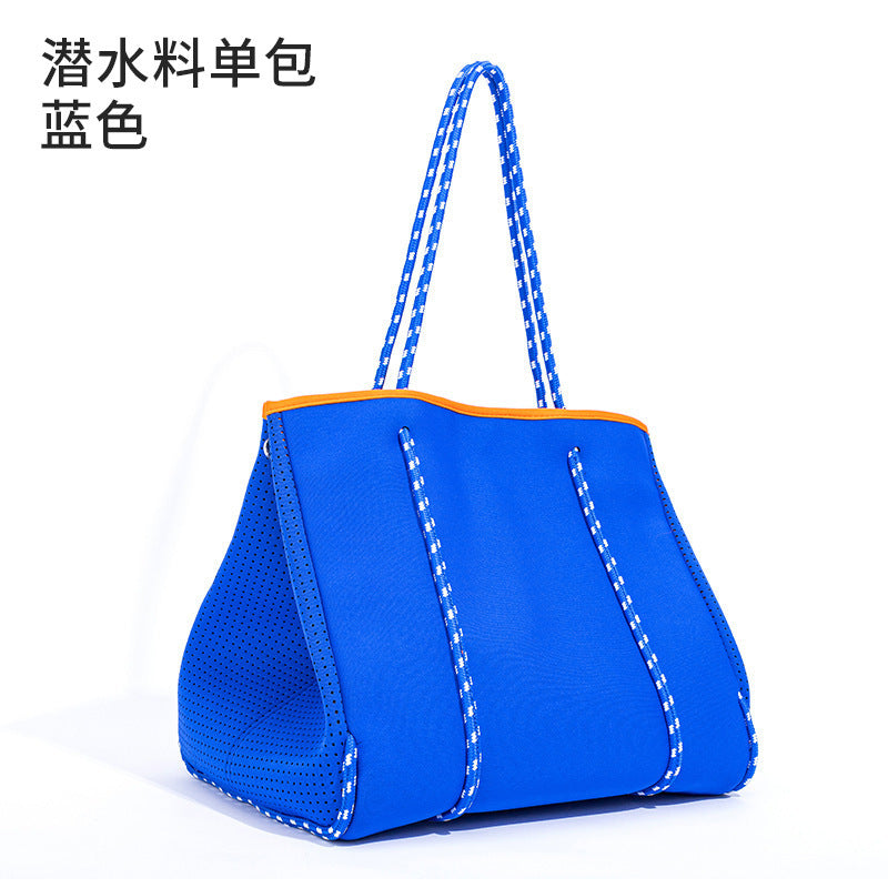 Self-supporting punching diving material beach bag mother bag manufacturer large capacity ladies beach bag