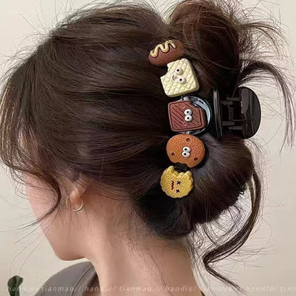 new spring and summer grab clip large shark clip is not loose sense of luxury, back of the head hair grip clip hair ornament women