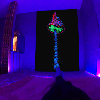Amazon Black Light Skull Tapestry Ultraviolet Active Psychedelic Neon Tapestry Tree of Life Luminous Party Background