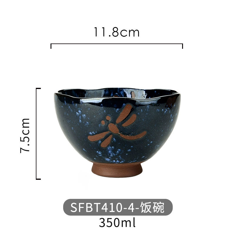 A radish Japanese-style coarse ceramic rice bowl features retro creative dishes and cups slightly flawed tableware ice cream bowl