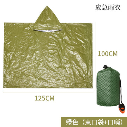 Support cross-border consignment of labeled outdoor emergency sleeping bags, portable survival raincoats, hiking, camping, and thermal insulation raincoats