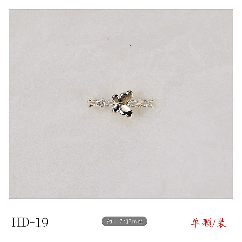 Twilight Rogge Manicure New Super Flash Butterfly Zircon Color Preservation Electroplating Non-fading Jewelry Nail Decoration Sticker