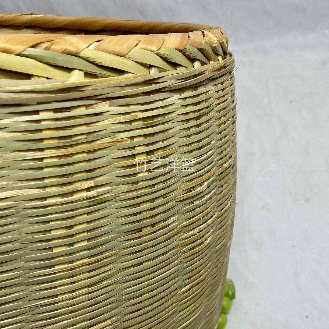Bamboo woven product basket basket festive grain supermarket restaurant display small and large happy event washing rice bamboo basket