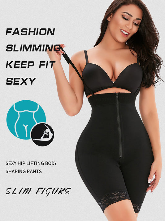 TOPMELON popular high-waisted breasted zipper long non-slip waistband waist waist hip pants