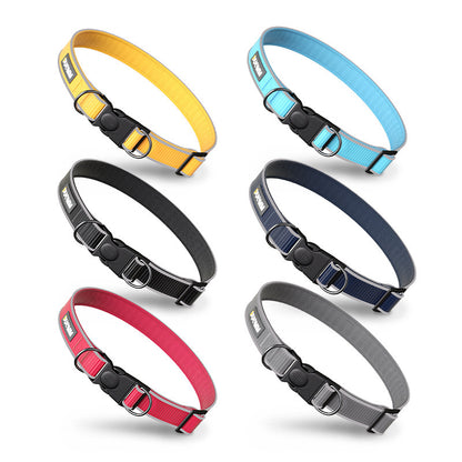 Pet dog collar does not strangle the neck, necklace accessories go out to tract the dog leash, large and medium-sized anti-breaking and adjustable