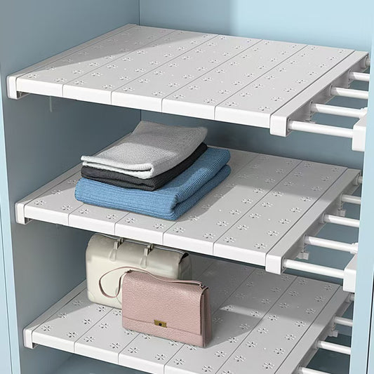 Wardrobe divider tiered shelf nail-free retractable dorm cabinet bathroom kitchen shelf storage cabinet tiered shelf