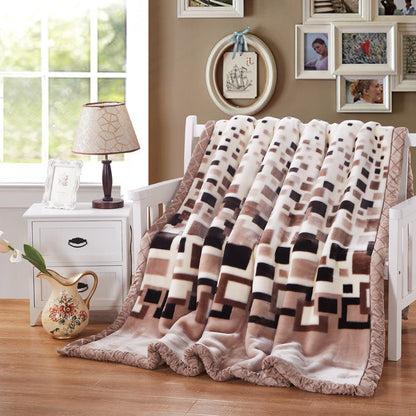 Thickened Raschel Blanket Winter Warm Blanket Flannel Cover Blanket Bed Sheet Double Layer Antistatic Cloud Blanket