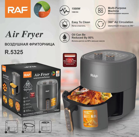 RAF European Standard Air Fryer  Large Capacity Multi-Function Oven for Healthy Cooking  Automatic French Fry Maker  Free Global Shipping