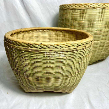 Bamboo woven product basket basket festive grain supermarket restaurant display small and large happy event washing rice bamboo basket