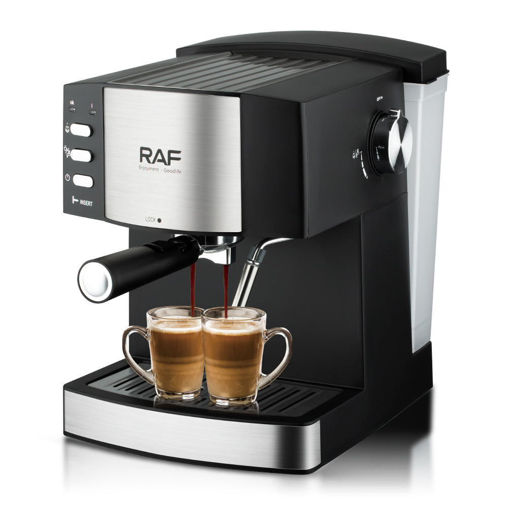 RAF European standard cross-border pump pressure coffee machine home small semi-automatic Italian coffee machine steam milk foaming machine
