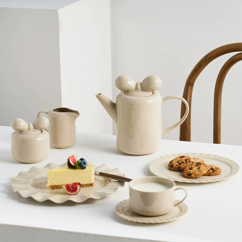 Nordic bow teapot tea set
