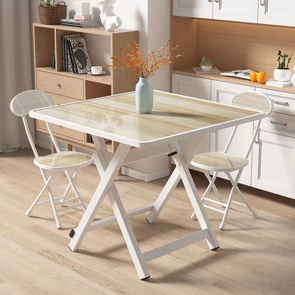 Folding dining table small household simple dining table outdoor portable stall square table and chair Japanese style rental