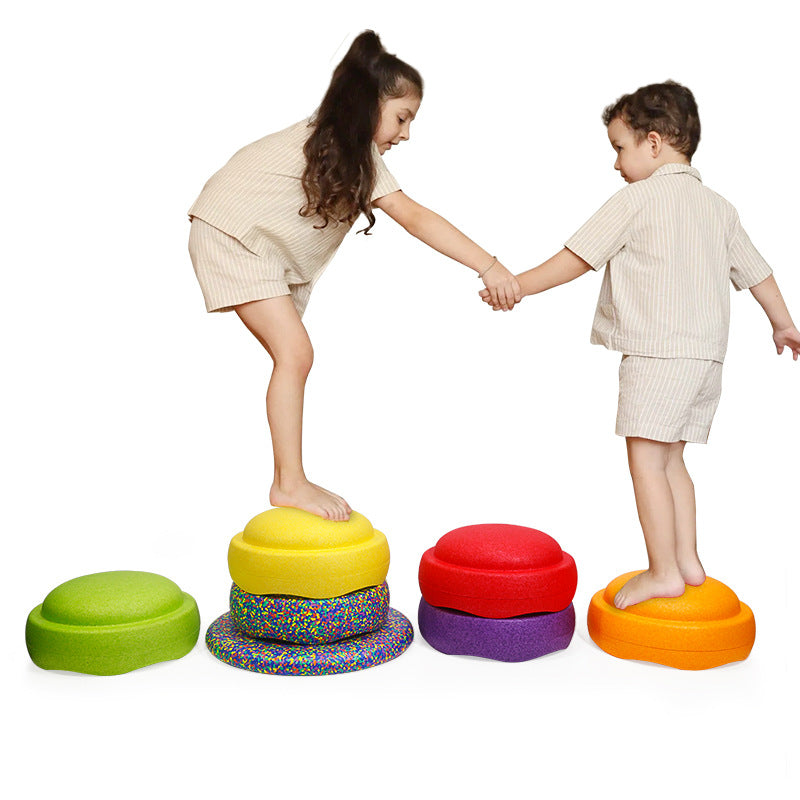 Children's Rainbow River Crossing Stone EPP Sensory Integration Training Equipment Stepping Stone Balance Training Bridge Stone Children's Toys