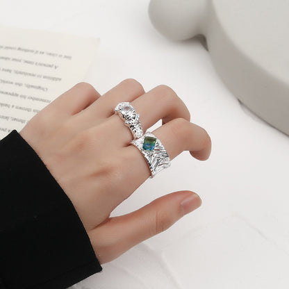 Green Gradual Irregular Opening Ring