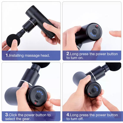 portable mute aluminum alloy massage gun fascia grab Shenzhen factory mini mini fascia gun