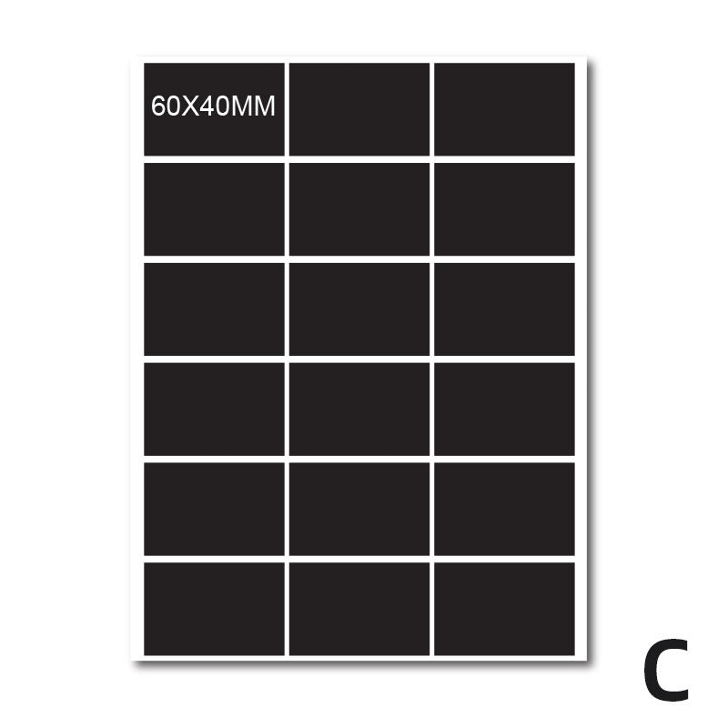 Black self-adhesive labels can be repeatedly erased and written on matte blackboard stickers 4cm round 4x6 square special-shaped stickers