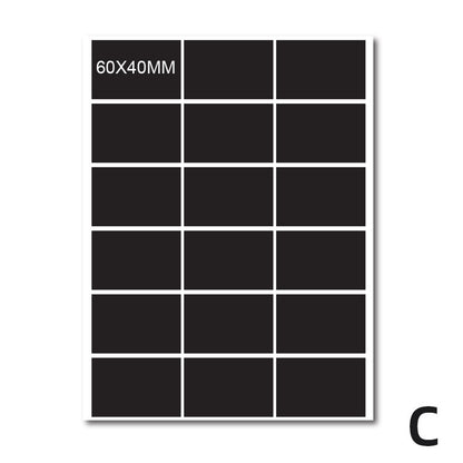 Black self-adhesive labels can be repeatedly erased and written on matte blackboard stickers 4cm round 4x6 square special-shaped stickers