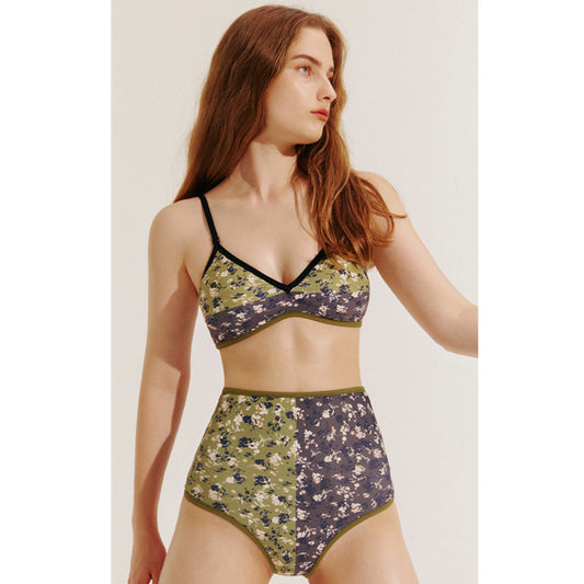 European & American Style Bikini – Sexy Tube Top, Flying Strap Design, Solid Color High Waist Swimsuit for Women