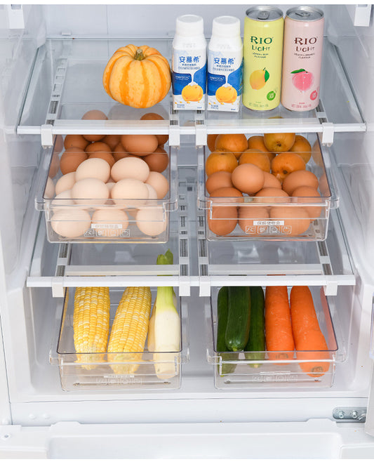 Kitchen Storage Box Drawer Type Refrigerator Shelf Refrigerator Compartment Storage Box Household Food Preservation Box